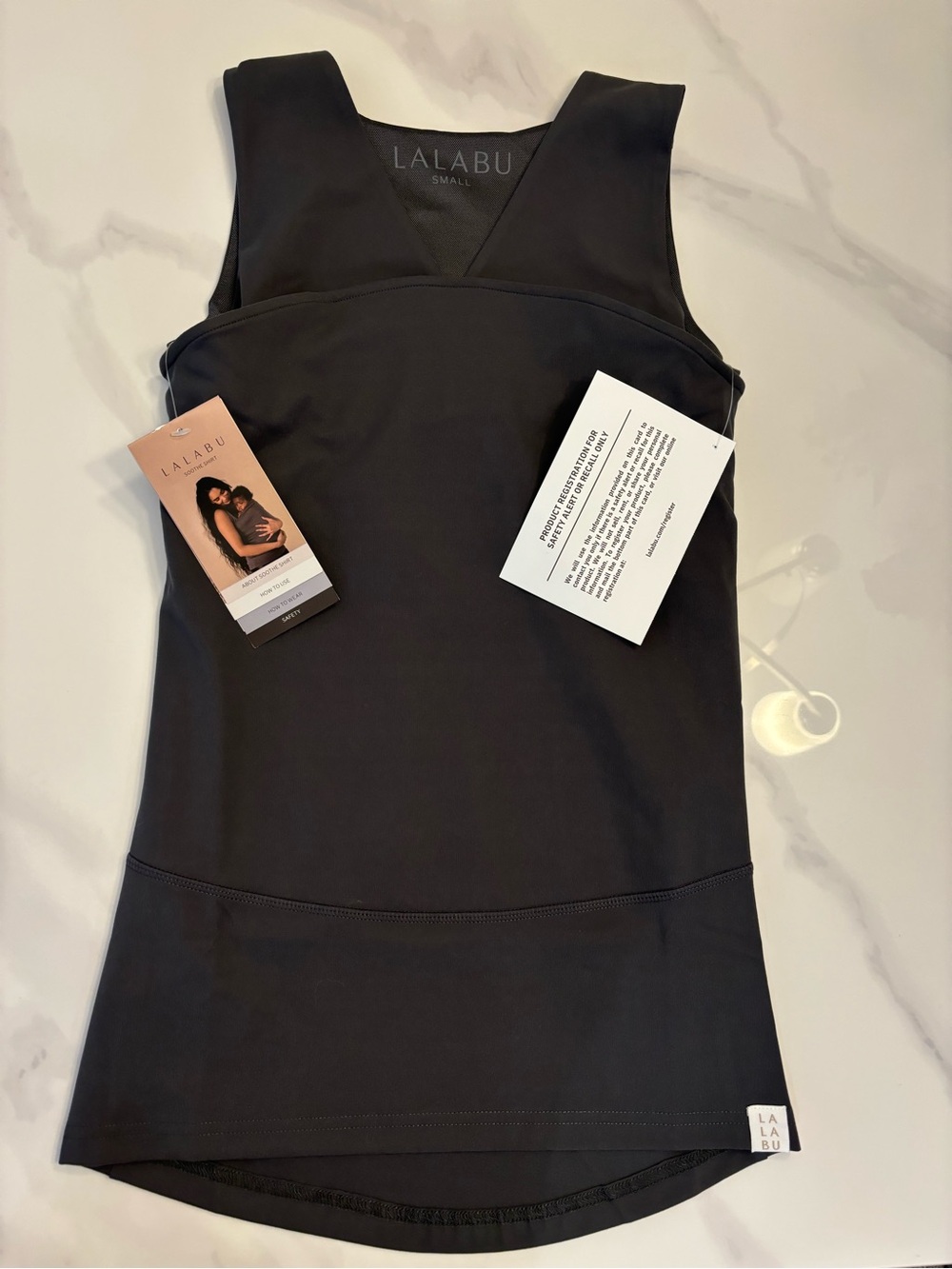 Lalabu Black Women’s Soothe Shirt - Baby-Wearing Tank Top - Small - NWT